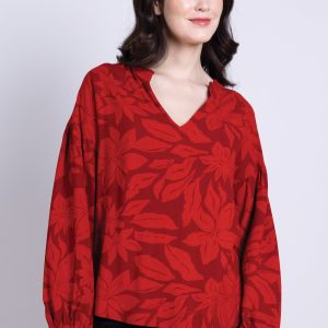 Smock Top - Dark Red