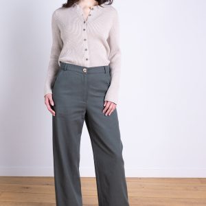 Wide Leg Trouser - Dark Gray