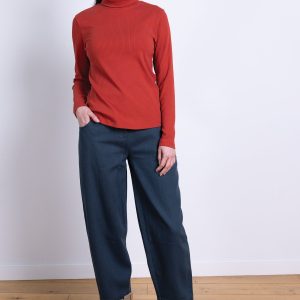 Cropped Trouser - Dark Blue