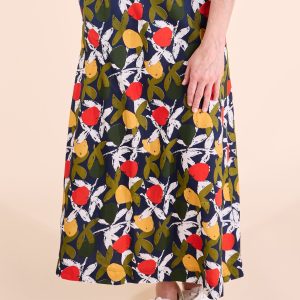 Printed Long Skirt - Ink