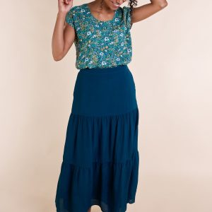 Tiered Skirt - Blue